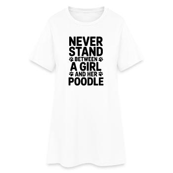 Paroles de caniche Caniche Cadeau drôle de caniche - Robe T-shirt Femme - blanc - Devant