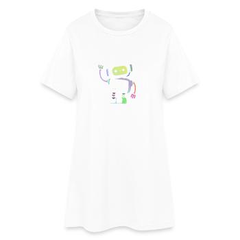 Robot pastel amusant - Women’s T-Shirt Dress - white - Front