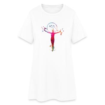 Gymnastikreifen Reifen Rhythmische Sportgymnastik - Frauen T-Shirt-Kleid - Weiß - Vorne