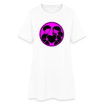 Relation de couple - Robe T-shirt Femme - blanc - Devant