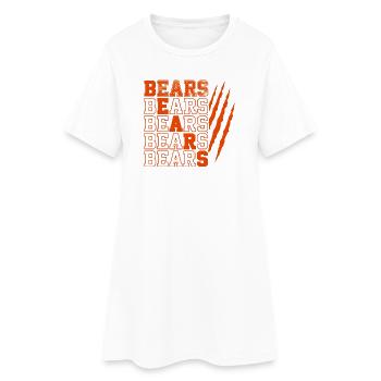 Texte d’ours avec des marques de griffes vieillies - Robe T-shirt Femme - blanc - Devant