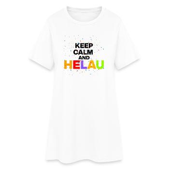 RESTE CALME ET HÉLAU ! CARNAVAL DE CARNAVAL NOIR - Robe T-shirt Femme - blanc - Devant