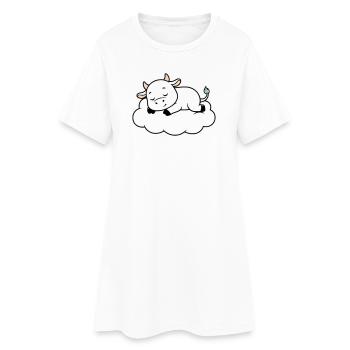 Schlafende Kuh Wolke Traum Baby - Frauen T-Shirt-Kleid - Weiß - Vorne