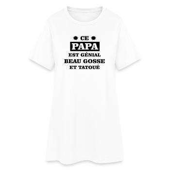 Un papa génial  - Robe T-shirt Femme - blanc - Devant