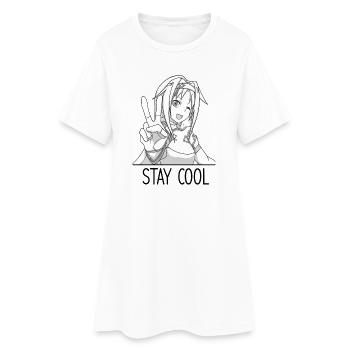 Vibe Anime  Stay Cool - Robe T-shirt Femme - blanc - Devant
