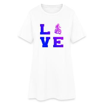 Déclaration directe sur le VTT - Robe T-shirt Femme - blanc - Devant