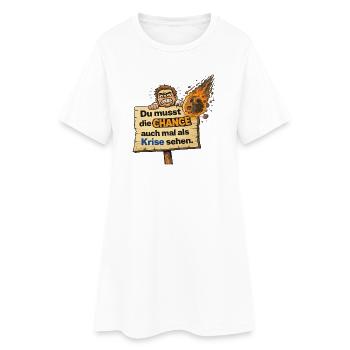 L’opportunité comme crise qui dit le design - Robe T-shirt Femme - blanc - Devant