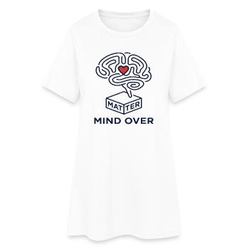 Mind Over Matter – Heart and Mind Illustration - Women’s T-Shirt Dress - white - Front