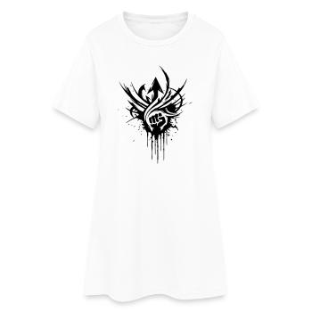 NoxstyllT3 - Frauen T-Shirt-Kleid - Weiß - Vorne