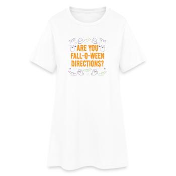 Êtes-vous enseignant en cours d’automne O-Ween ? Sanctuaire - Robe T-shirt Femme - blanc - Devant