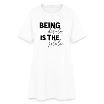 Être Delulu est le Solulu - Robe T-shirt Femme - blanc - Devant