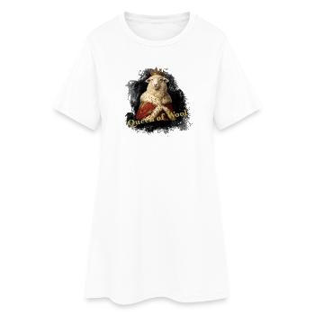 Laine royale - Robe T-shirt Femme - blanc - Devant