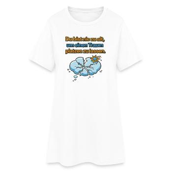 Conception de Dream Burst Never Too Old - Robe T-shirt Femme - blanc - Devant