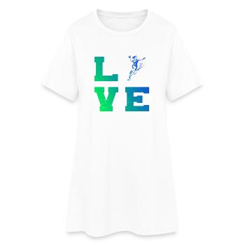 Handball Motiv das sofort wirkt fuer Frauen - Frauen T-Shirt-Kleid - Weiß - Vorne