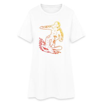 Un motif juste pour le snowboard - Robe T-shirt Femme - blanc - Devant