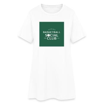 Basketball Social Club Logo - Women’s T-Shirt Dress - white - Front