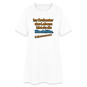 Conception de flûtes à bec de l’Orchestre de la Vie - Robe T-shirt Femme - blanc - Devant