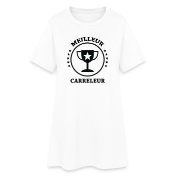 Meilleur Carreleur - Robe T-shirt Femme - blanc - Devant