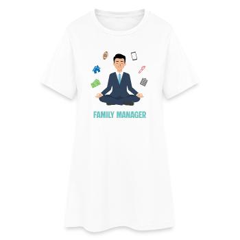 Solde du gestionnaire familial - Robe T-shirt Femme - blanc - Devant