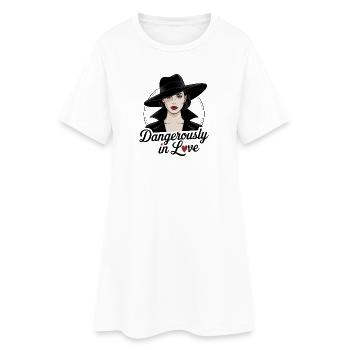 Femme Fatale - Dangerously in Love - Women’s T-Shirt Dress - white - Front