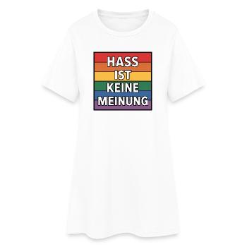 La haine n’est pas une opinion - Antifa Tee - Robe T-shirt Femme - blanc - Devant