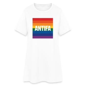 Antifa - Antifascist Merch - Women’s T-Shirt Dress - white - Front