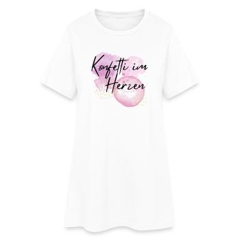 Confettis dans le cœur - Robe T-shirt Femme - blanc - Devant