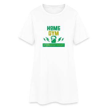 Salle de sport à domicile Pas d’abonnement requis - Robe T-shirt Femme - blanc - Devant