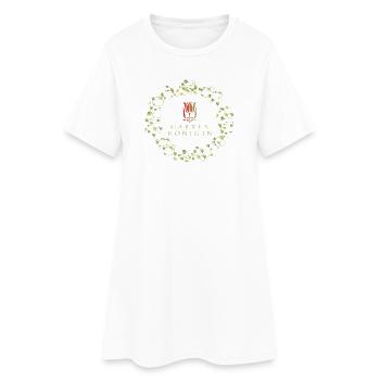 Reine du Jardin - Robe T-shirt Femme - blanc - Devant