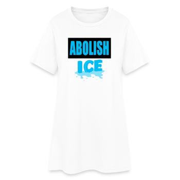Abolish I.C.E :  - Robe T-shirt Femme - blanc - Devant
