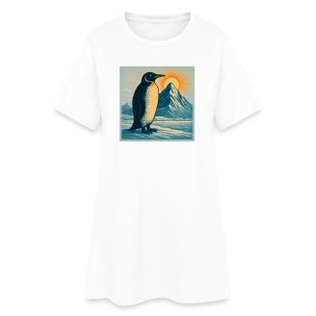Penguin Sonnenaufgang über Eisbergen - Women’s T-Shirt Dress - white - Front