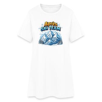 Après Ski Team Mountain Landscape - Women’s T-Shirt Dress - white - Front