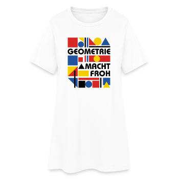 Geometry makes you happy - Women’s T-Shirt Dress - white - Front