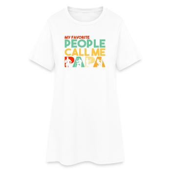 Electrician Papa My Favorite People Call Me Papa - Women’s T-Shirt Dress - white - Front