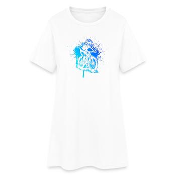 Un incontournable pour le vrai VTT - Robe T-shirt Femme - blanc - Devant