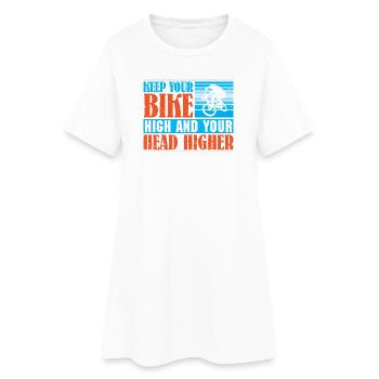 VTT VTT Vélo de Parole Descendance VTT - Robe T-shirt Femme - blanc - Devant