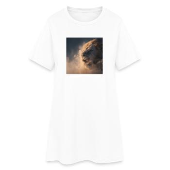 Lion des Nuages – Force Royale - Robe T-shirt Femme - blanc - Devant