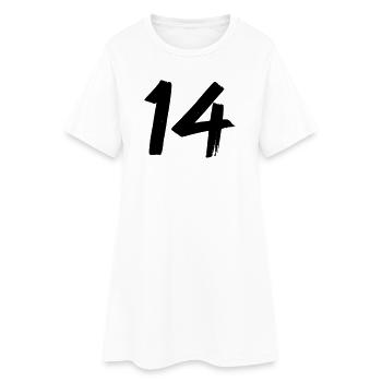 14 - Robe T-shirt Femme - blanc - Devant