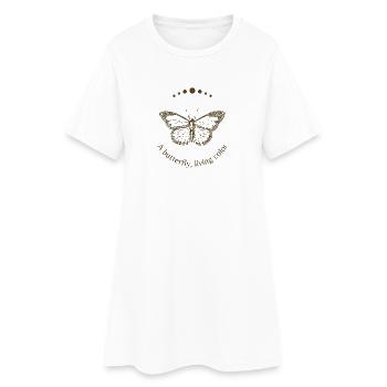 Papillon dans l’Arc Doré - Robe T-shirt Femme - blanc - Devant