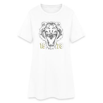 Roaring Tiger 1978 Retro - Women’s T-Shirt Dress - white - Front