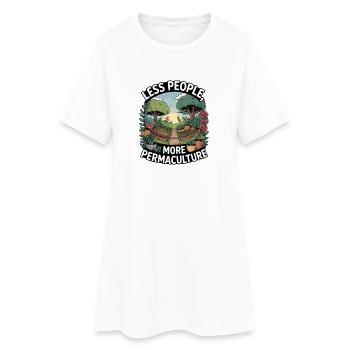 Permaculture philosophy of life for nature lovers - Women’s T-Shirt Dress - white - Front