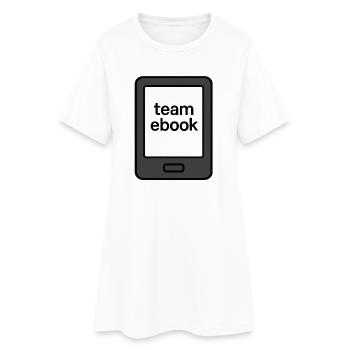 À quelle équipe appartiens-tu ? - Équipe eBook-Reader - Robe T-shirt Femme - blanc - Devant