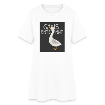 Goose Relaxed – Humorous Relax Design - Women’s T-Shirt Dress - white - Front