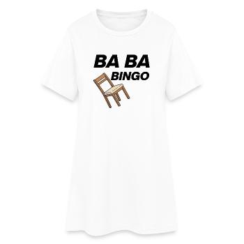 B-B-B-BINGO TREND, VIRAL FUN, MEME SCHULE STUHL 🪑 - Frauen T-Shirt-Kleid - Weiß - Vorne