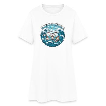 Senioren Eisbaden - Frauen T-Shirt-Kleid - Weiß - Vorne