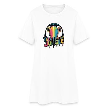 Parler du toucan de la jungle - Robe T-shirt Femme - blanc - Devant