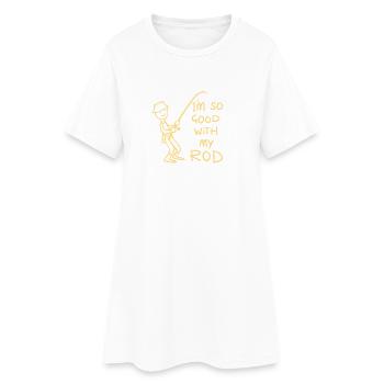 Je suis tellement doué avec ma canne - pêcheur pêcheur drôle - Robe T-shirt Femme - blanc - Devant