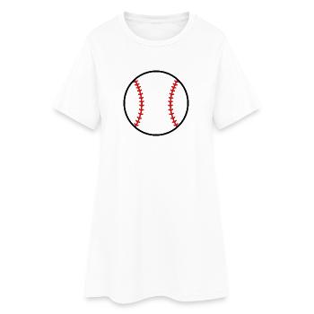 Baseball - Robe T-shirt Femme - blanc - Devant