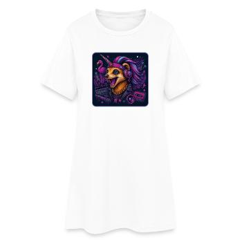 Fête de la Licorne Suricate - Robe T-shirt Femme - blanc - Devant