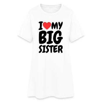 I Love My Big Sister Heart Family Funny - Robe T-shirt Femme - blanc - Devant
